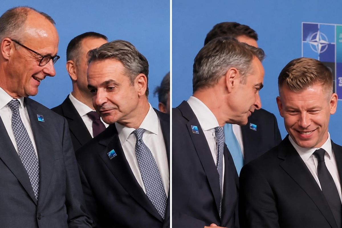 Yunan Başbakanı Miçotakis diğer liderleri koklarken kameralara yakalandı