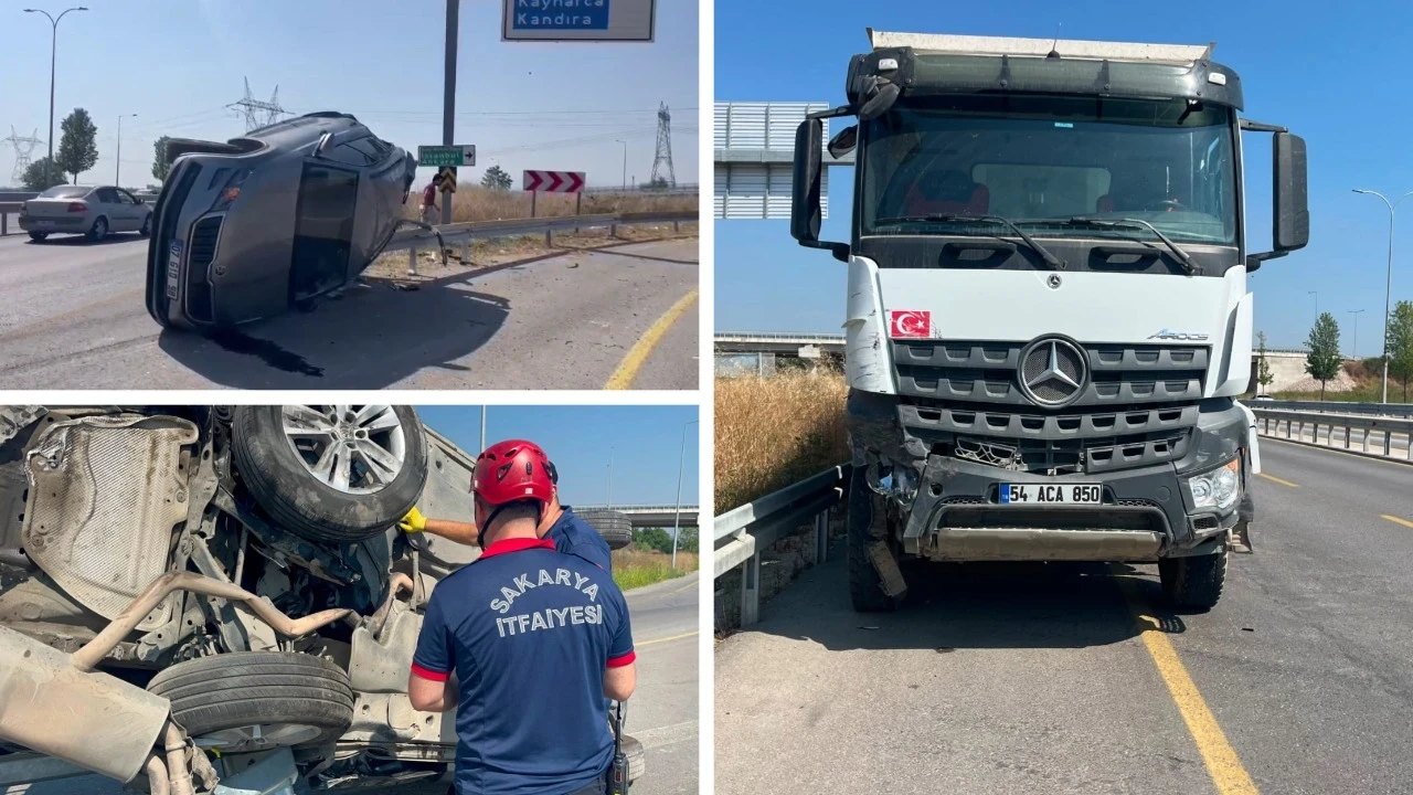 Kaza yapan cipteki yakıt sızıntısına sakızlı müdahale