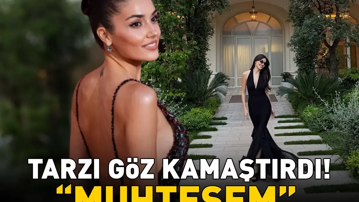 Hande Erçel dekolteli siyah elbisesiyle göz kamaştırdı! Gören aynı şeyi söyledi: 'Muhteşem'