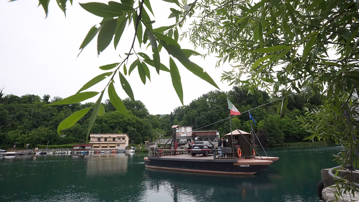 Lombardiya'da Leonardo feribotu 500 yıldır işe gidenleri taşıyor