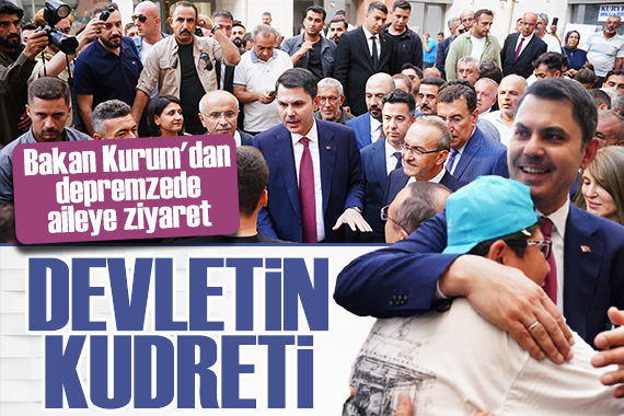 Bakan Kurum'dan depremzede aileye ziyaret