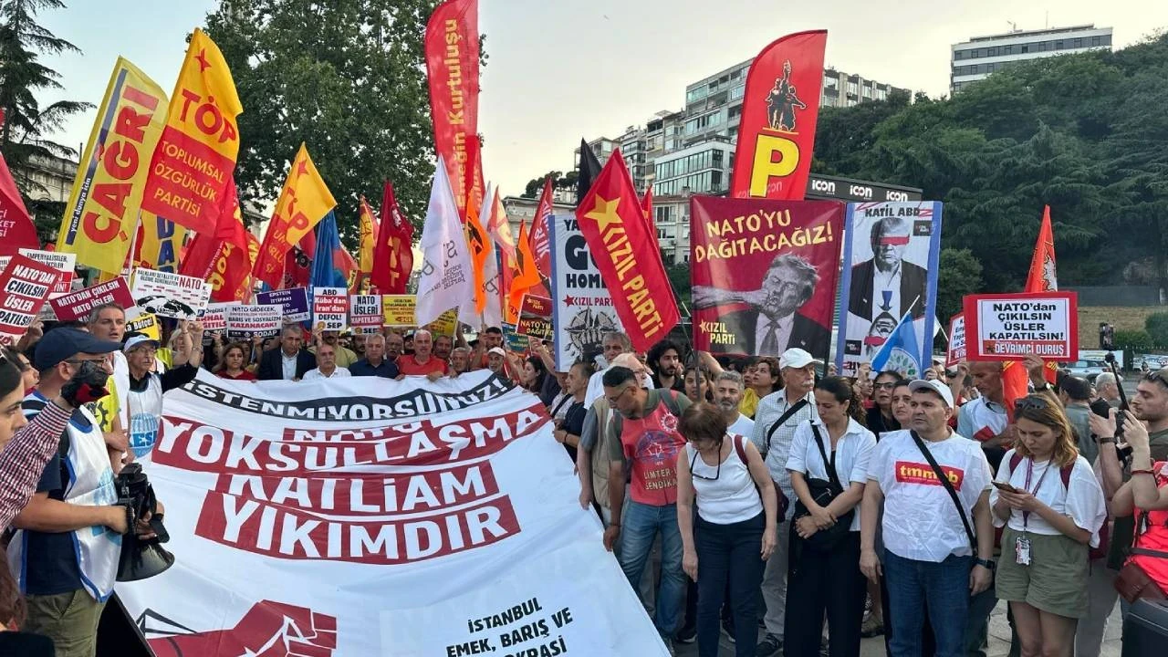 İstanbul'da NATO Zirvesi protestosu: 'NATO savaş, halklar barış istiyor'