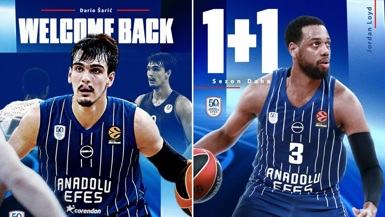 Anadolu Efes'ten çifte hamle: Loyd kaldı, Saric geri döndü