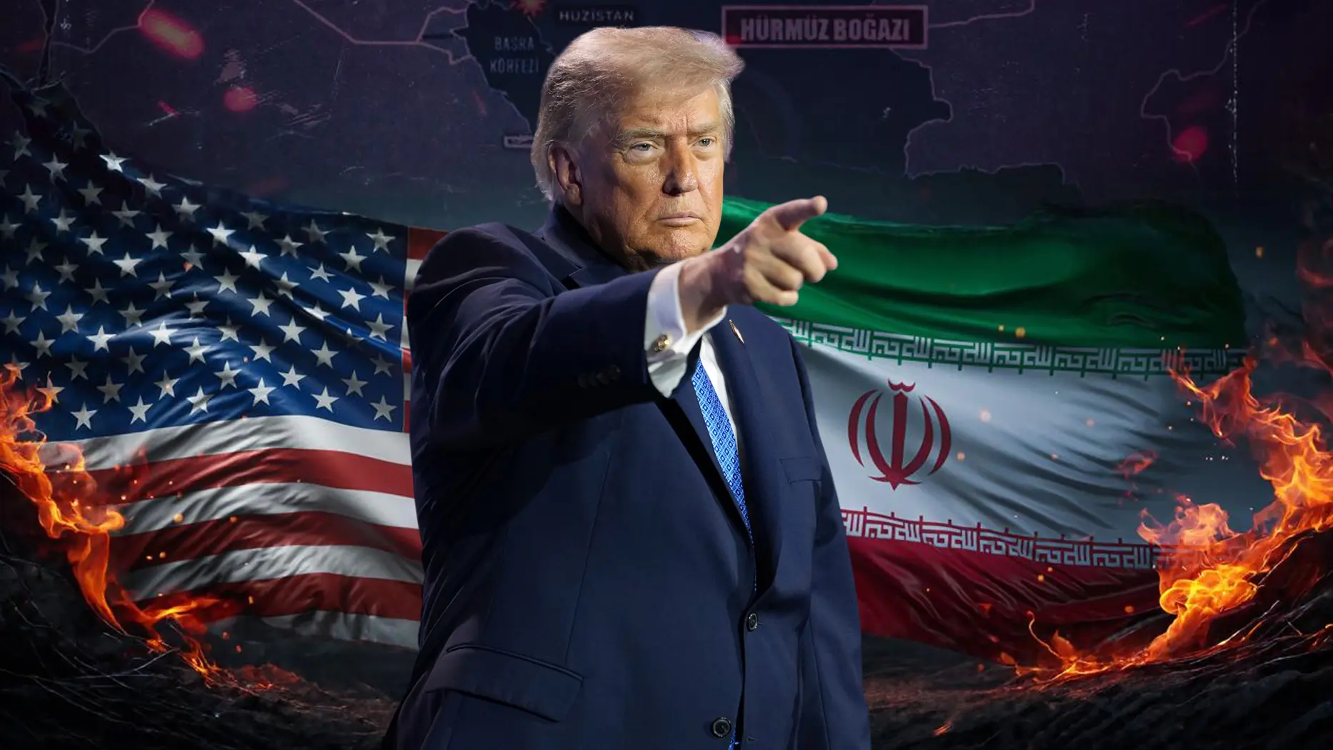 Trump'tan İran'a açık tehdit: Vuracakları o yeri işaret etti