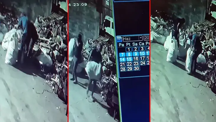 Maskeyle girdiler, 250 bin TL'lik bakır çaldılar! O anlar saniye saniye kamerada