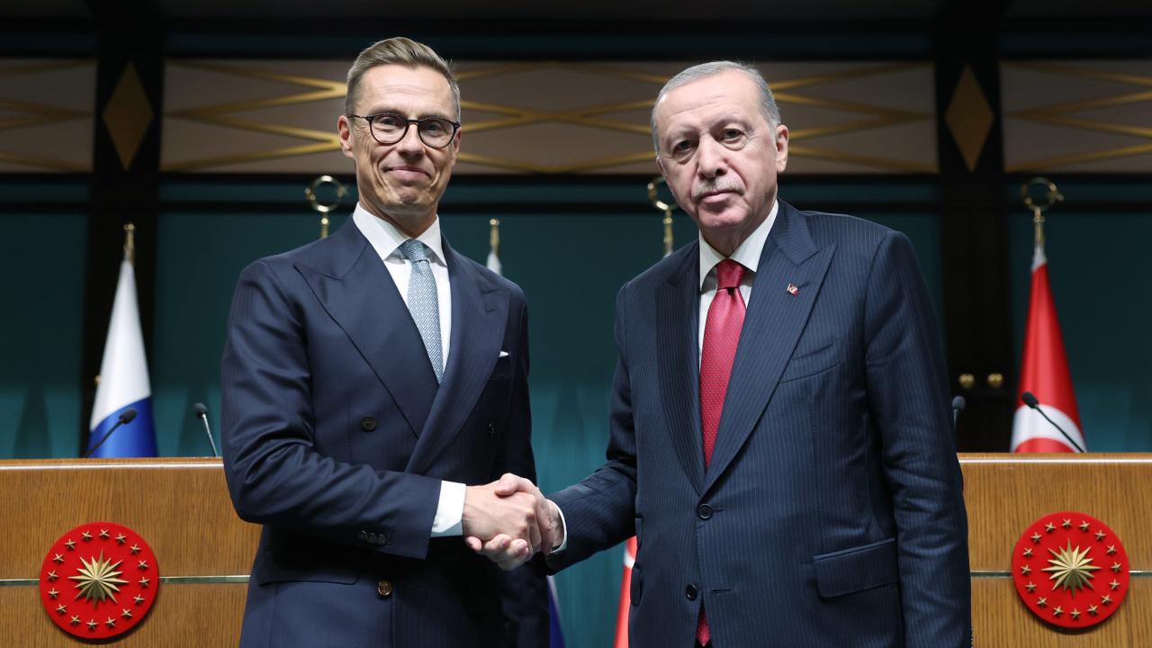 Cumhurbaşkanı Erdoğan, Finlandiya Cumhurbaşkanı Stubb ile bir araya geldi