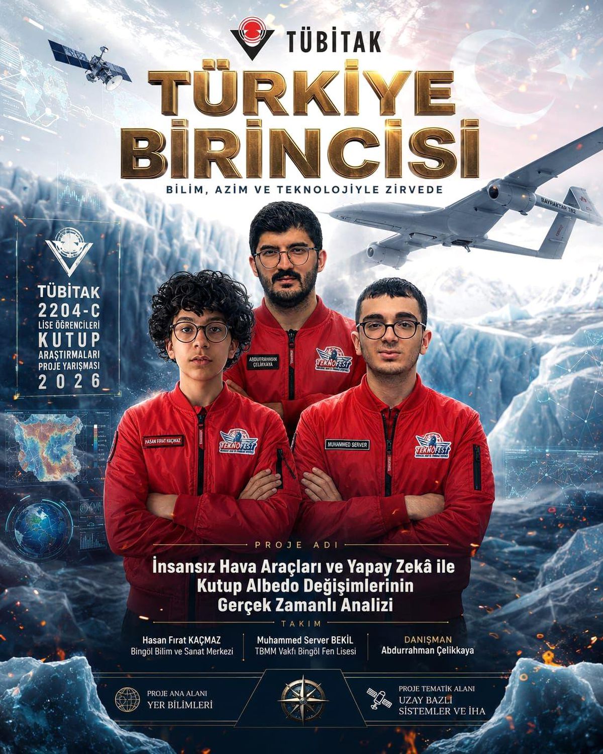 Kutup araştırmaları yarışmasında Türkiye birinciliği Bingöl'ün oldu
