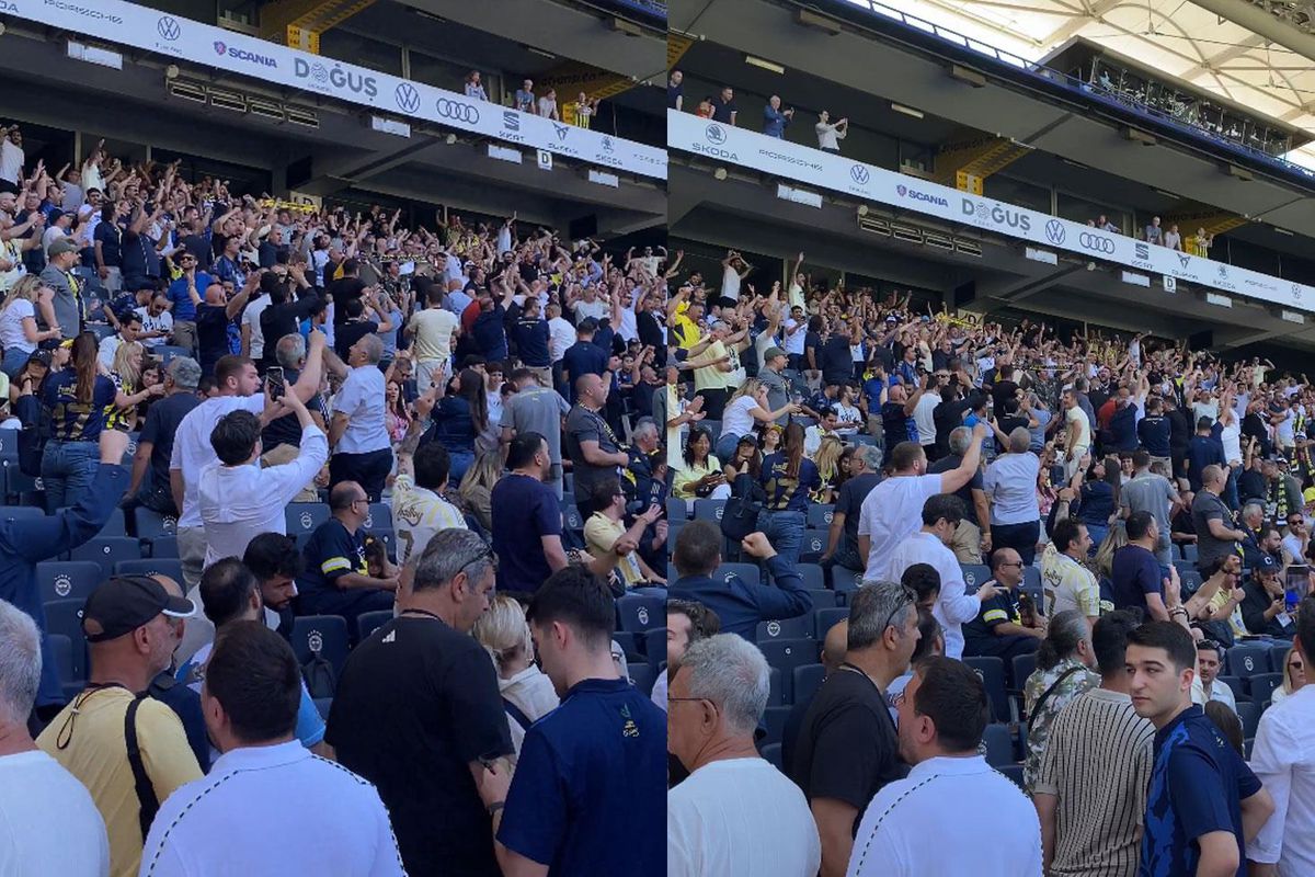 Oyunu kullanan Fenerbahçe taraftarı stadyumu ''Aziz Yıldırım'' sesleriyle inletti