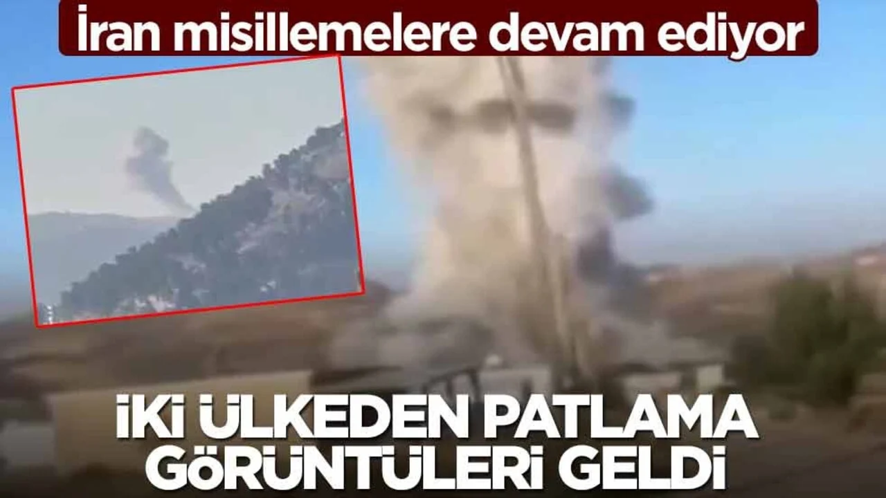 İran misillemelere devam ediyor! İki ülkeden patlama görüntüleri geldi