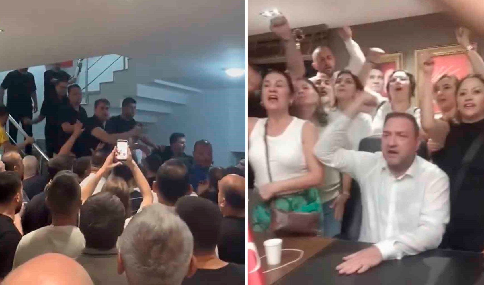 CHP İzmir İl Başkanlığı'nda gece yarısı gerginlik! 'Kapıları kırarak girdiler'
