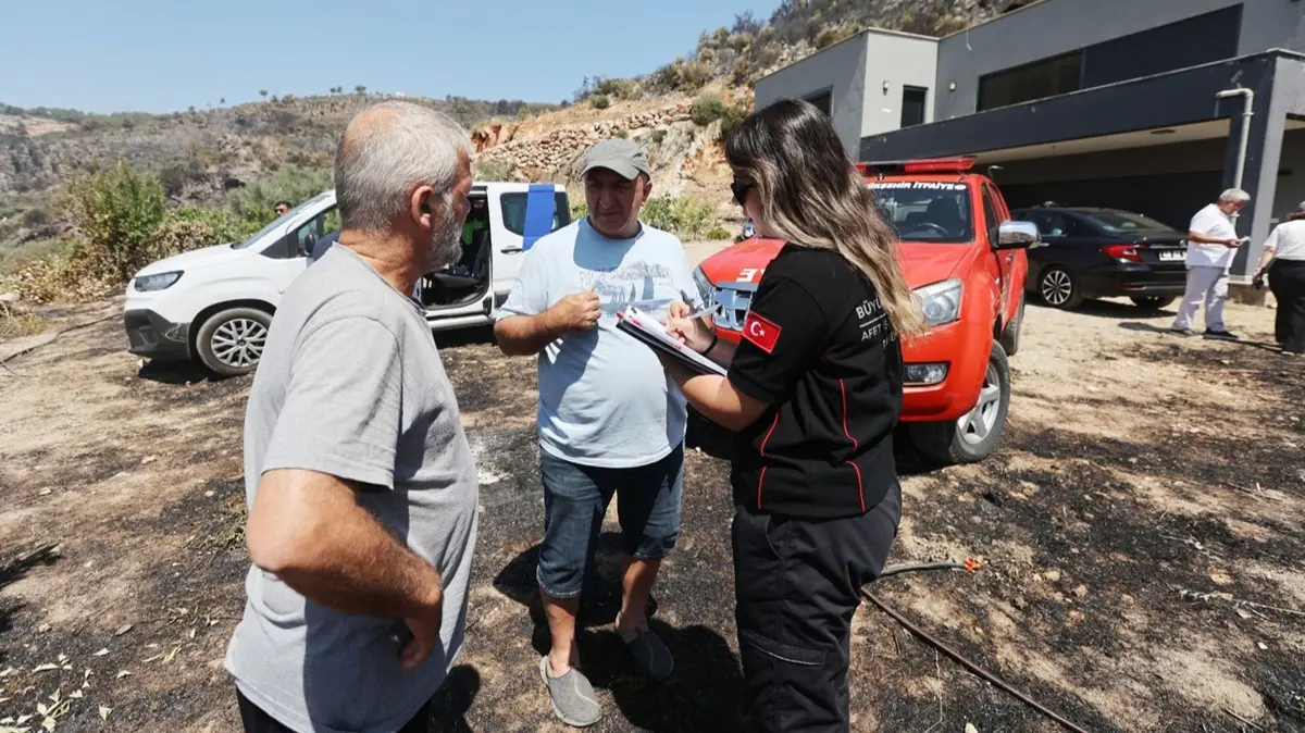 Fethiye'de hasar tespit çalışması sürüyor