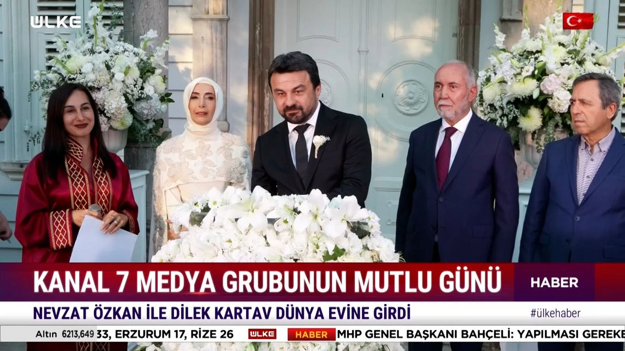 Kanal 7 ailesini buluşturan düğün: Nevzat Özkan ve Dilek Kartav hayatlarını birleştirdi