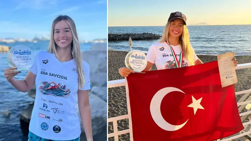 İzmirli yüzücü Eda Savcıgil'den tarihi başarı