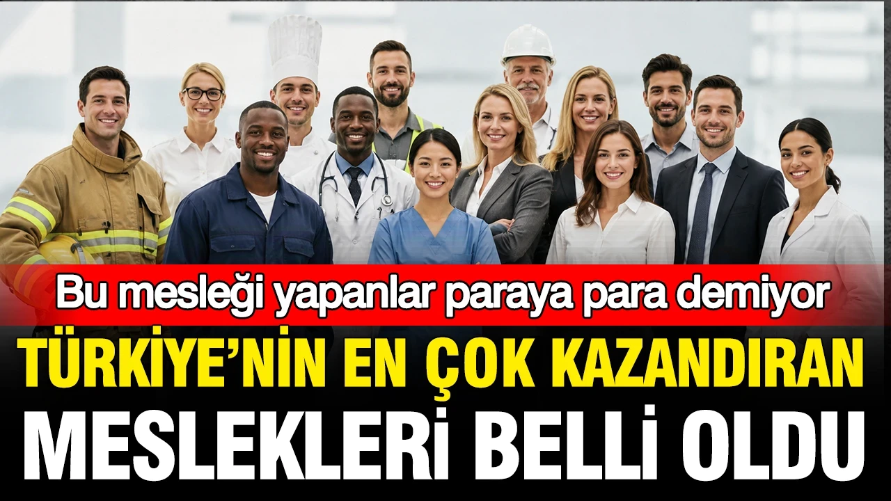 TUİK verileri açıklandı: Türkiye'nin en çok para kazandıran meslekleri belli oldu