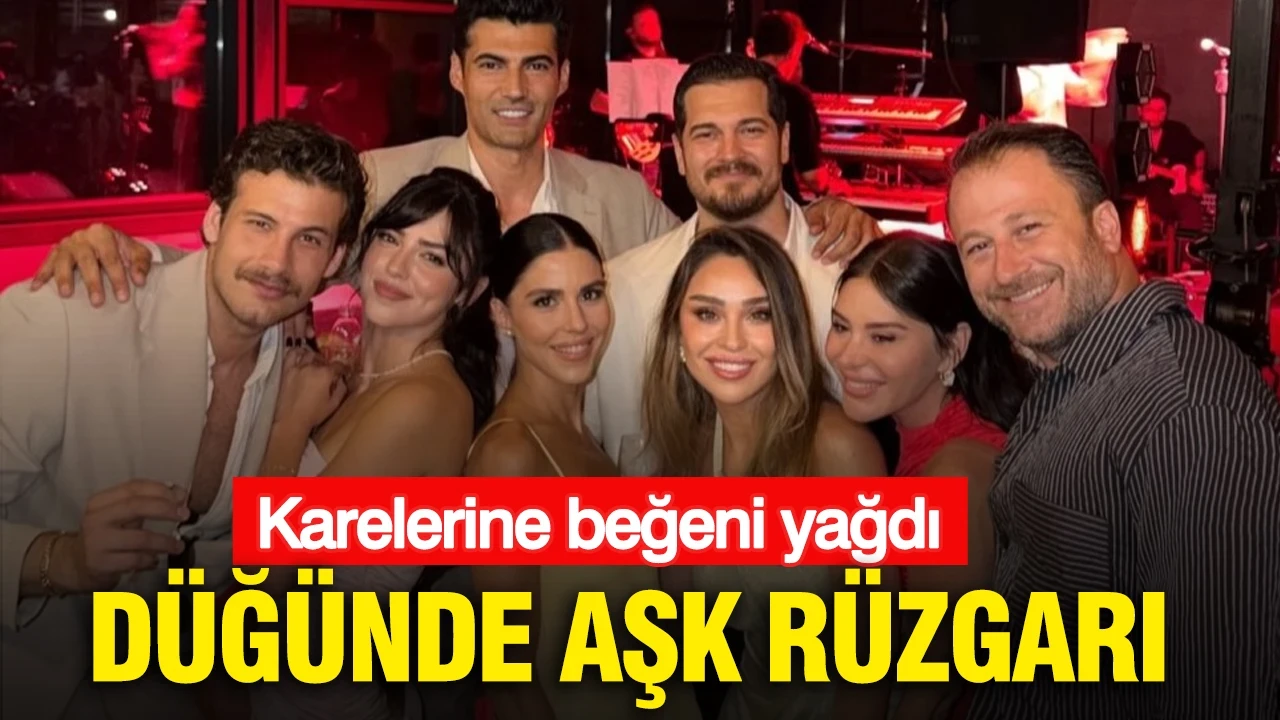 Düğünde aşk rüzgarı: Çağatay Ulusoy ve Aslıhan Malbora’nın karelerine beğeni yağdı