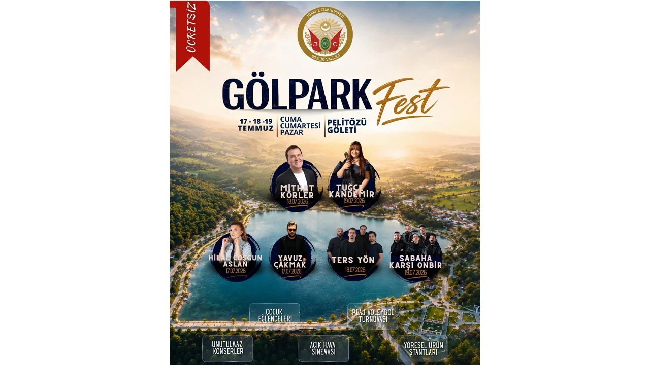 Bilecik’te Gölpark Fest 2026 için geri sayım başladı