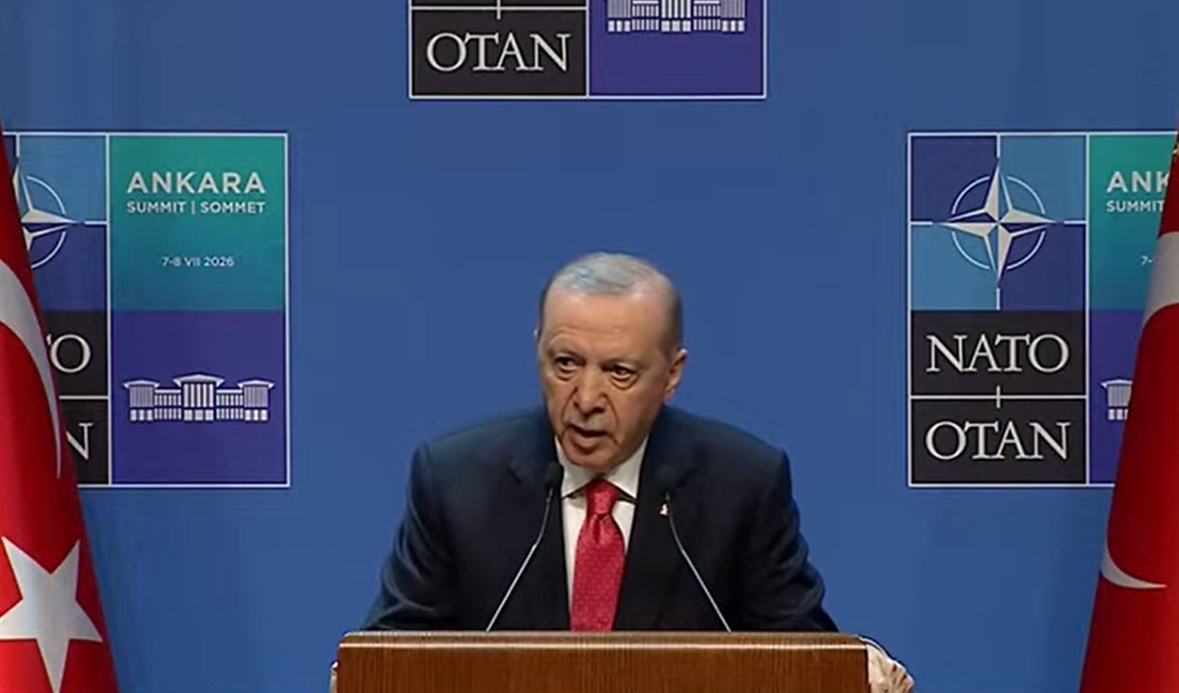 Cumhurbaşkanı Erdoğan, NATO Zirvesi ardından açıklamalarda bulunuyor