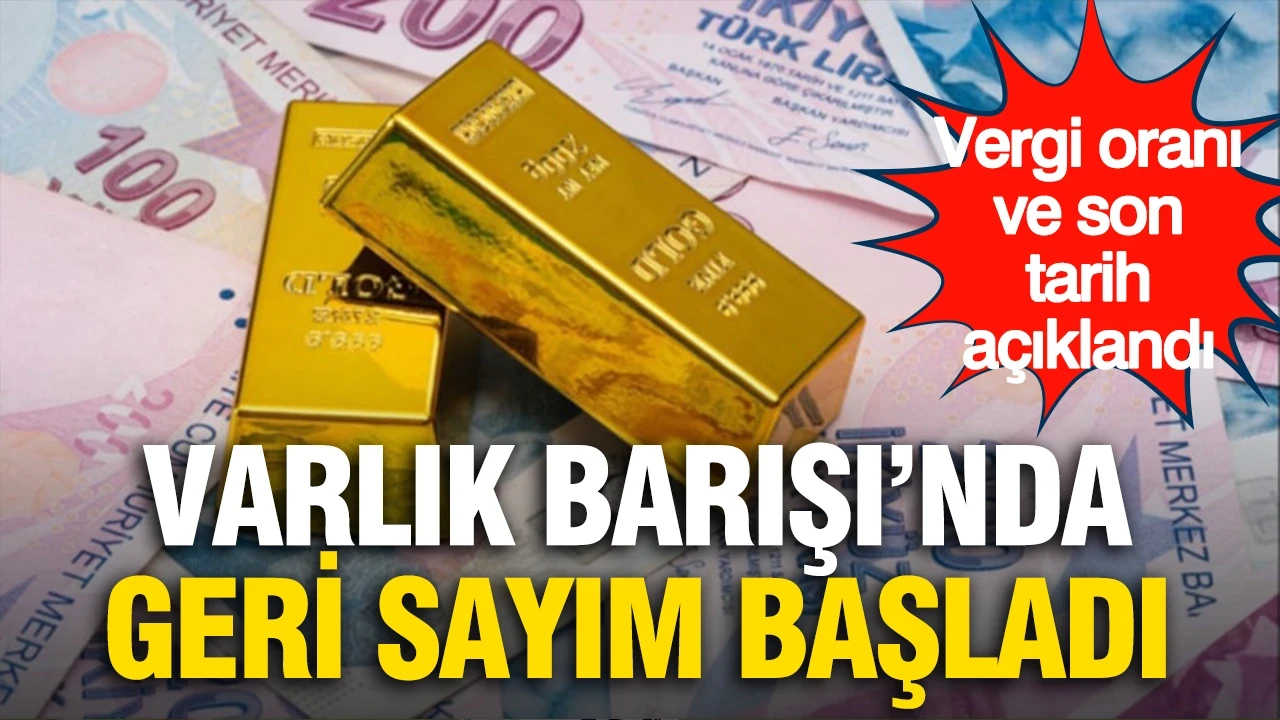 Varlık barışında geri sayım başladı: Vergi oranı ve son tarih açıklandı