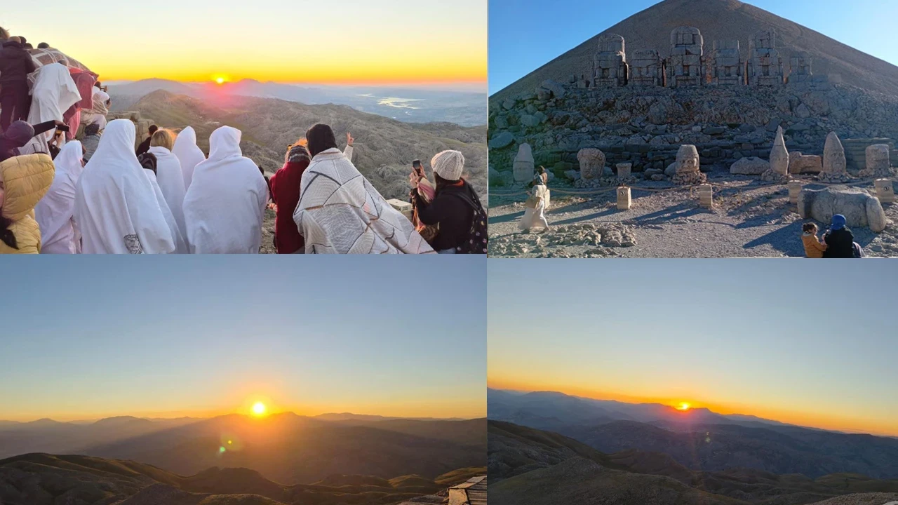 Nemrut Dağı'na yaz mevsimiyle birlikte yerli ve yabancı turist akını başladı