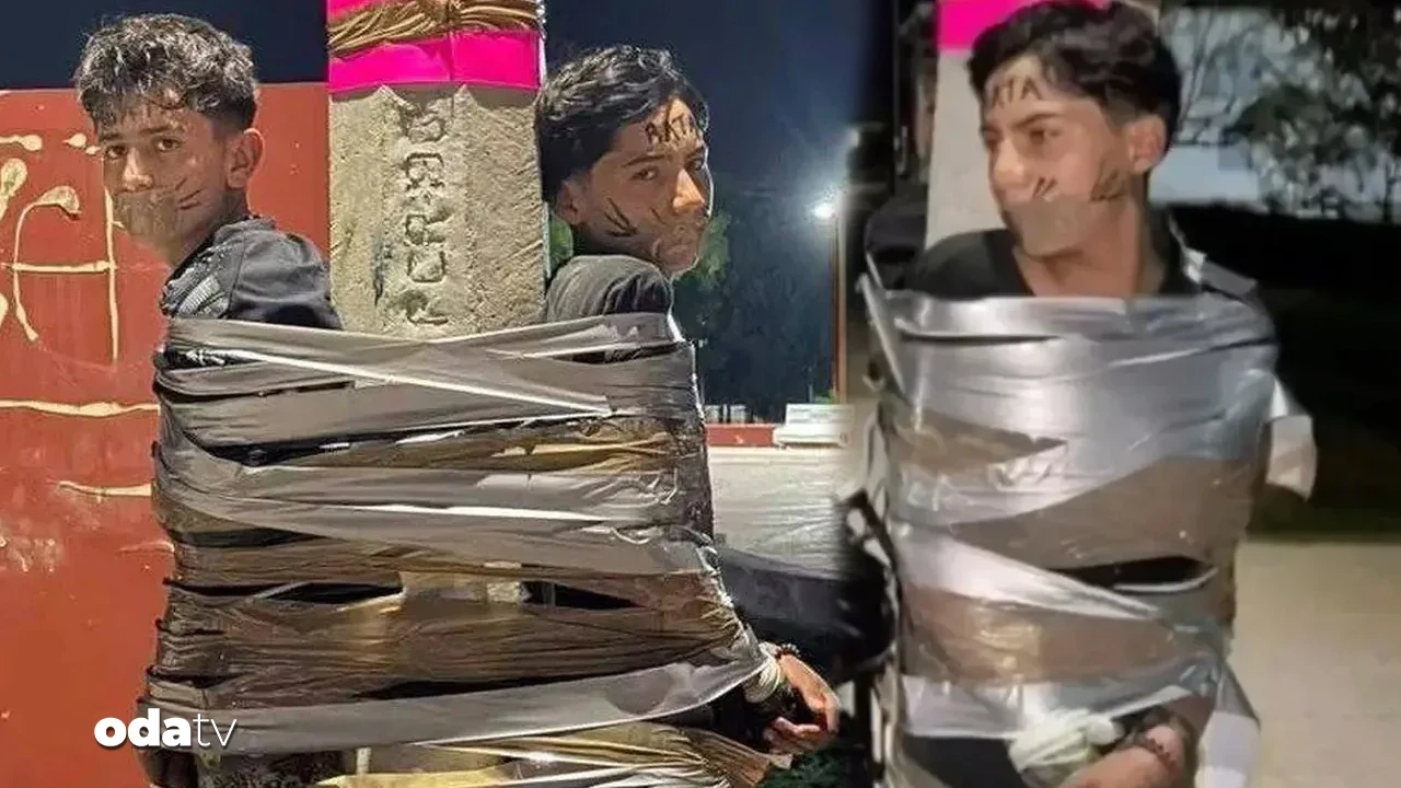 Meksika'da 'Batman' alarmı: Hırsızları paketleyip direğe bağlıyor