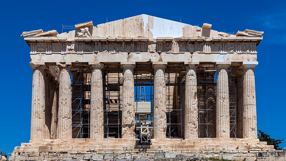 Parthenon’un batı yüzü 220 yıl sonra yeniden tam görünümüne kavuştu