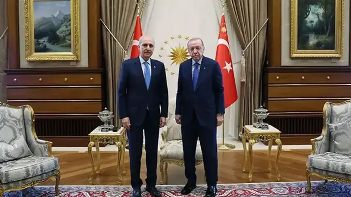Cumhurbaşkanı Erdoğan, TBMM Başkanı Kurtulmuş'u kabul etti