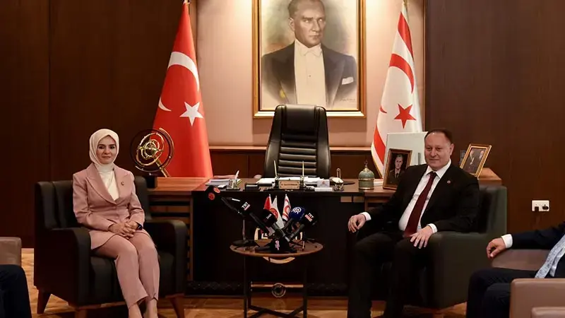 KKTC Cumhuriyet Meclisi Başkanı Öztürkler, Bakan Göktaş’ı kabul etti