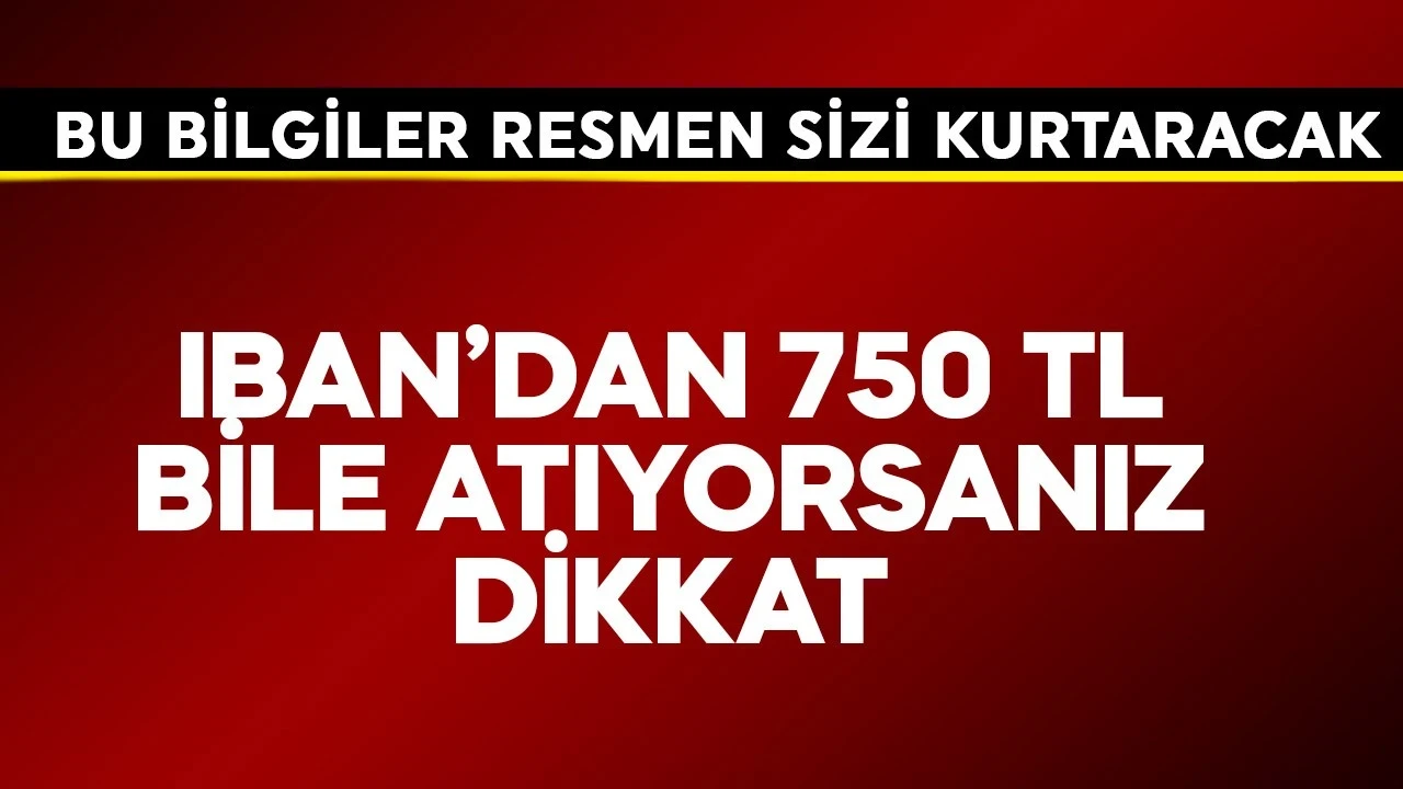 IBAN'dan 750 TL bile atıyorsanız dikkat! Bu bilgiler resmen sizi kurtaracak