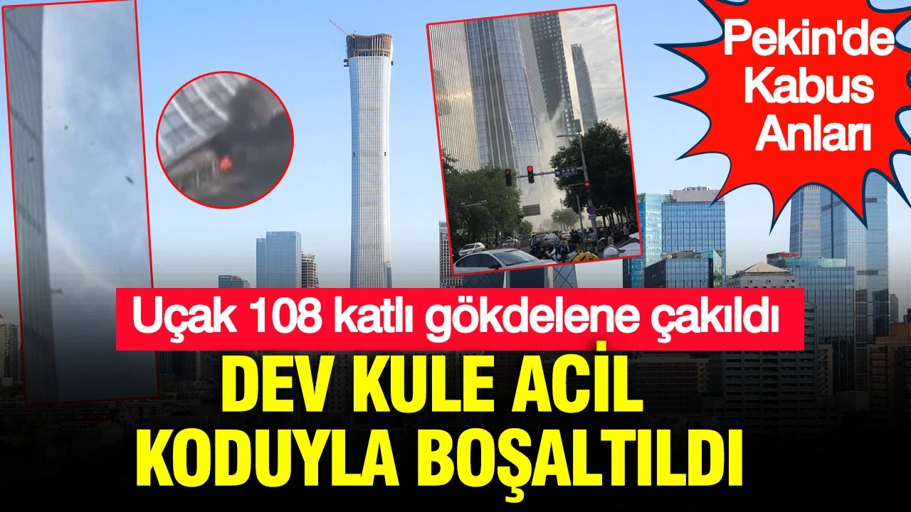 Uçak 108 katlı gökdelene çakıldı: Dev kule acil koduyla boşaltıldı