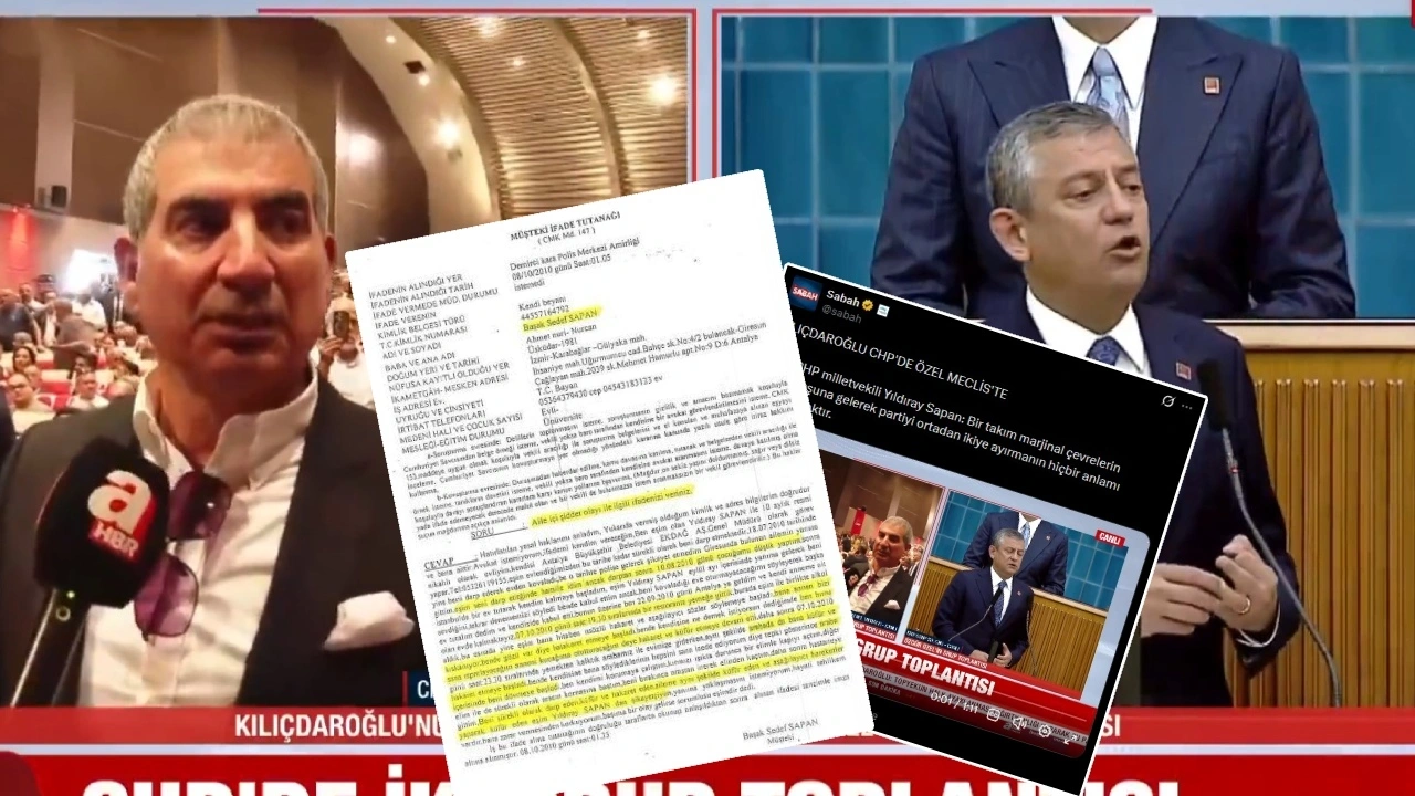 Özgür Özel'i A Haber'e şikayet eden sabıkalı eski vekil de CHP binasında! Hamile eşini dövüp çocuğu düşürtmüş