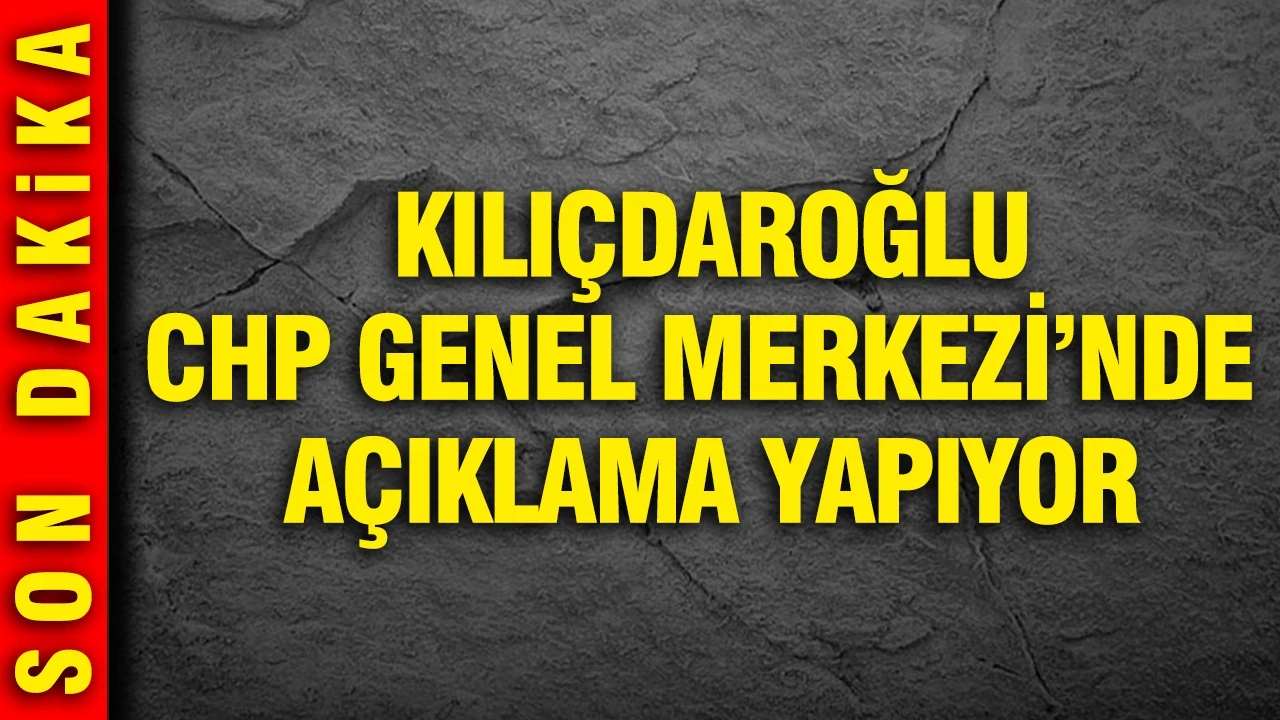Kemal Kılıçdaroğlu CHP Genel Merkezi'nde basın açıklaması yapıyor