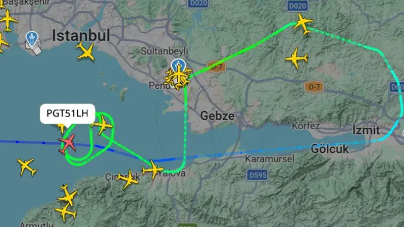 İstanbul’da fırtına; uçaklar havada tur atmak zorunda kaldı