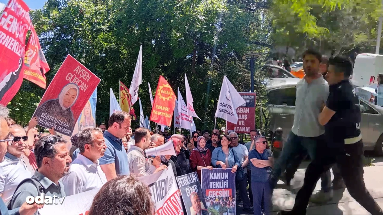Öğretmenlere yine polis müdahalesi: 16 gözaltı... Açlık grevi ilan ettiler