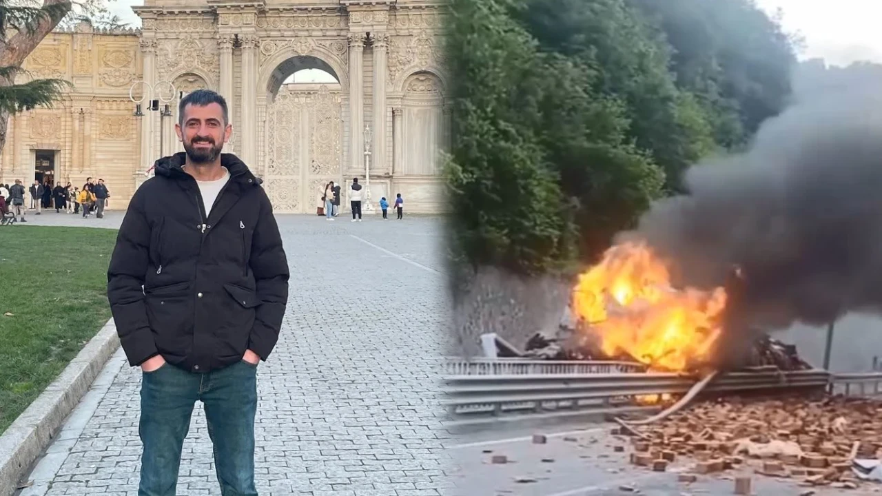Bariyerlere çarpan kamyon yandı! Feci şekilde can verdi