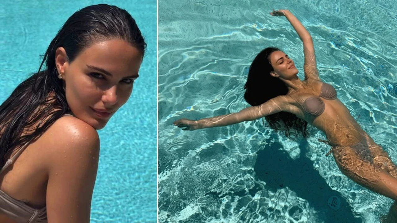 Özgü Kaya'dan cesur tatil paylaşımı! Havuz pozlarıyla sosyal medyayı salladı