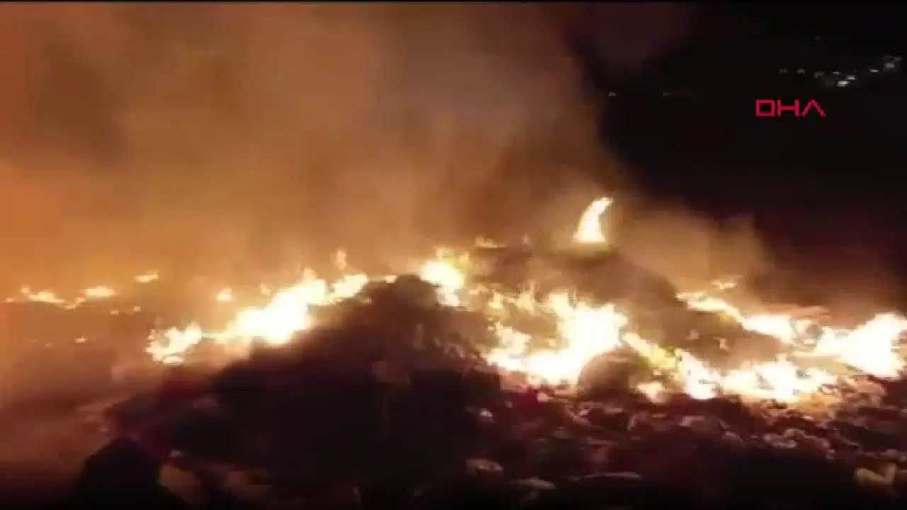 Burdur'da şehir çöplüğünde yangın paniği
