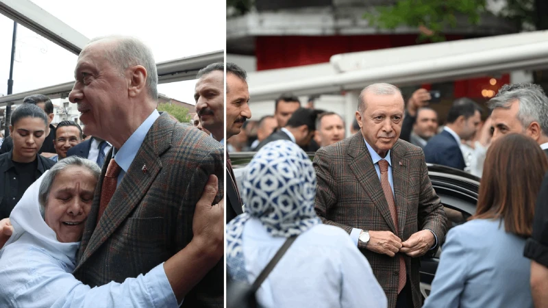 Kafede sürpriz ziyaret: Cumhurbaşkanı Erdoğan Edirne'de vatandaşlarla çay eşliğinde sohbet etti, fotoğraf çektirdi