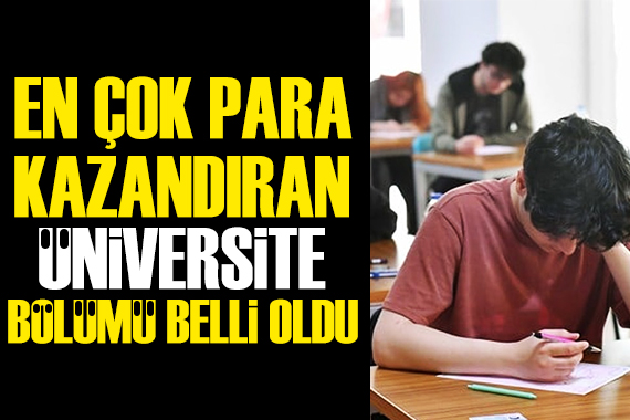 Kazancın en yüksek olduğu üniversite bölümleri belli oldu: Birinci şaşırttı!