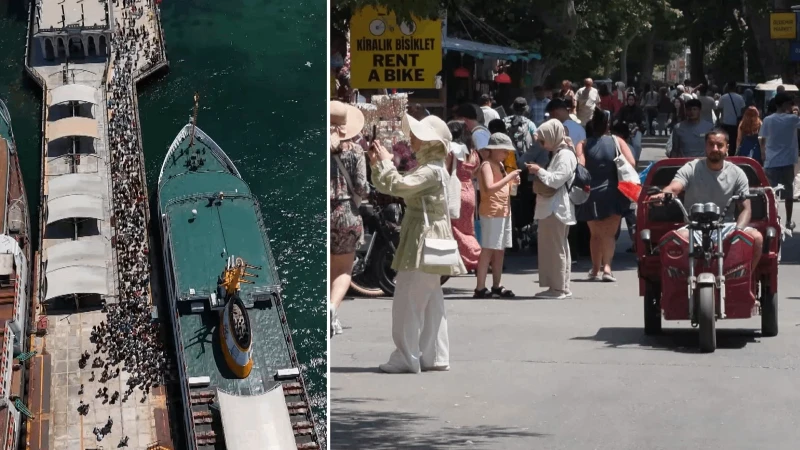 Havaların ısınmasıyla Büyükada’da hafta sonu yoğunluğu: 'İğne atsan yere düşmez'