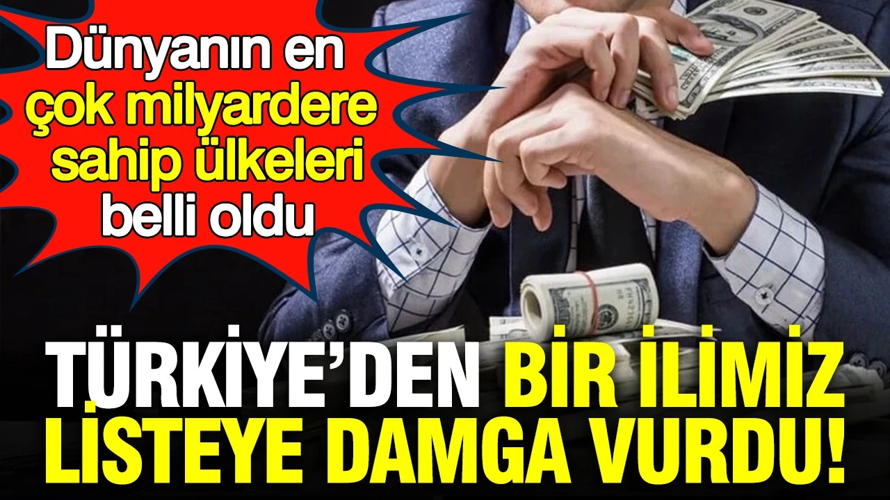 Dünyanın en çok milyardere sahip ülkeleri belli oldu: Türkiyeden bir ilimiz listeye damga vurdu