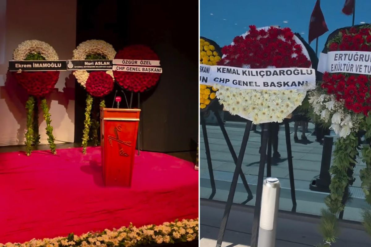 Kadir İnanır'ın cenazesinde çarpıcı kare! Kılıçdaroğlu'nun çelengi kapıda kaldı