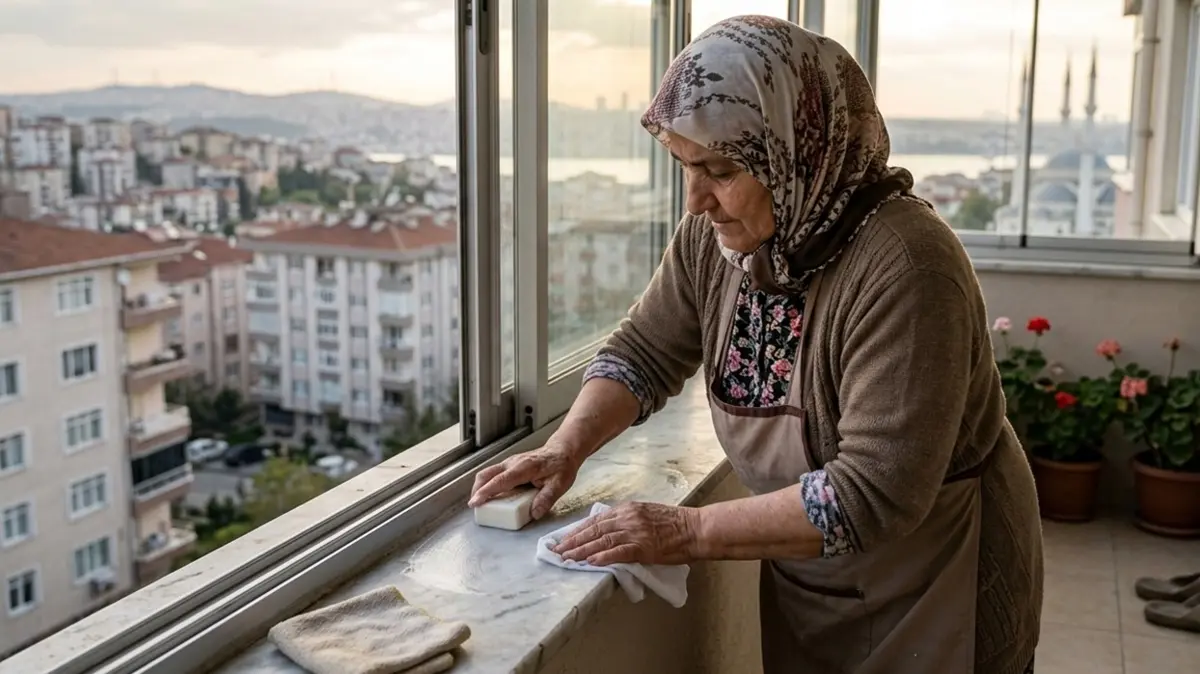 Duyan balkondaki cam önlerine katı sabun sürüyor! Faydasına çok şaşıracaksınız