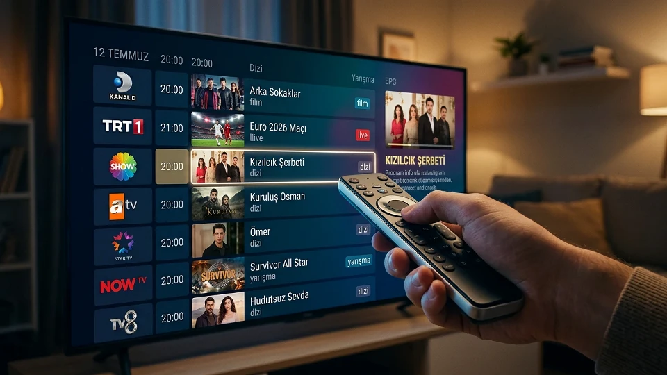 TV yayın akışı 12 Temmuz 2026: Bu akşam TV'de ne var? Kanal D, ATV, TRT 1, Show TV, Star TV