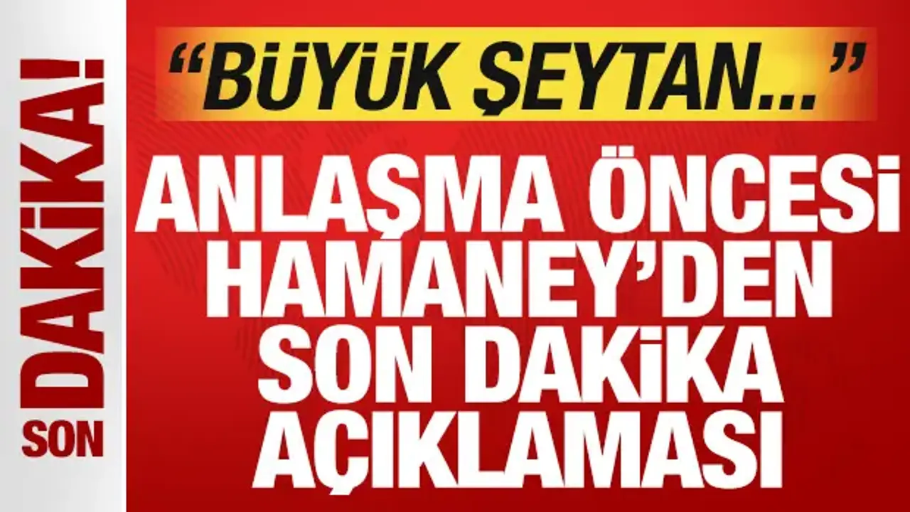 ABD ile imzalanacak anlaşma öncesi Hamaney'den son dakika açıklaması