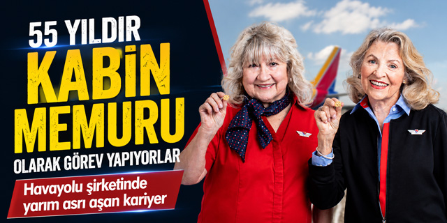 55 yıllık kabin memurlarına şirketten ödül