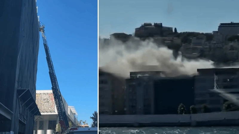 Beyoğlu'nda altı katlı binada tadilat sırasında çıkan yangın söndürüldü
