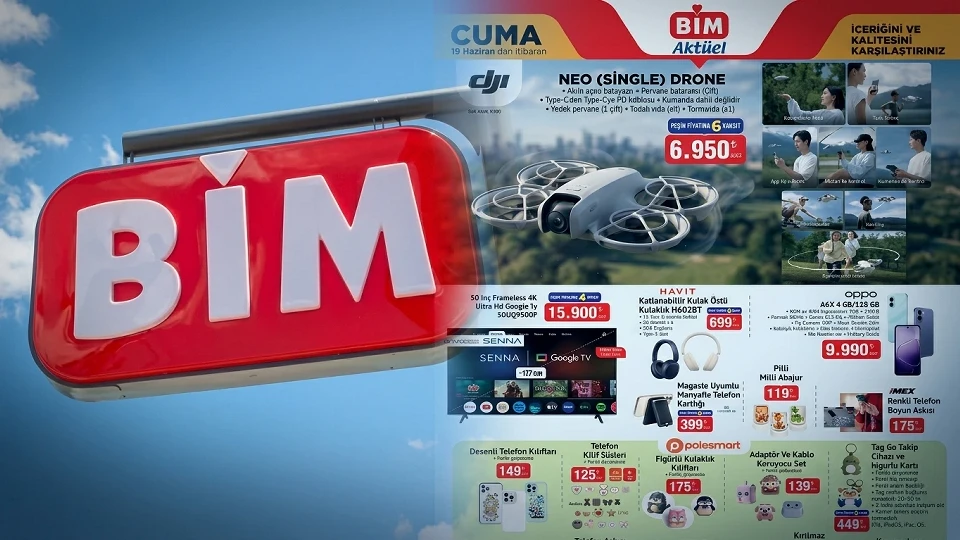BİM'de bu hafta neler var? 19-23-24 Haziran BİM aktüel ürünler kataloğu yayınlandı: Drone, kamp sandalyesi, oturma grubu ve daha fazlası raflarda