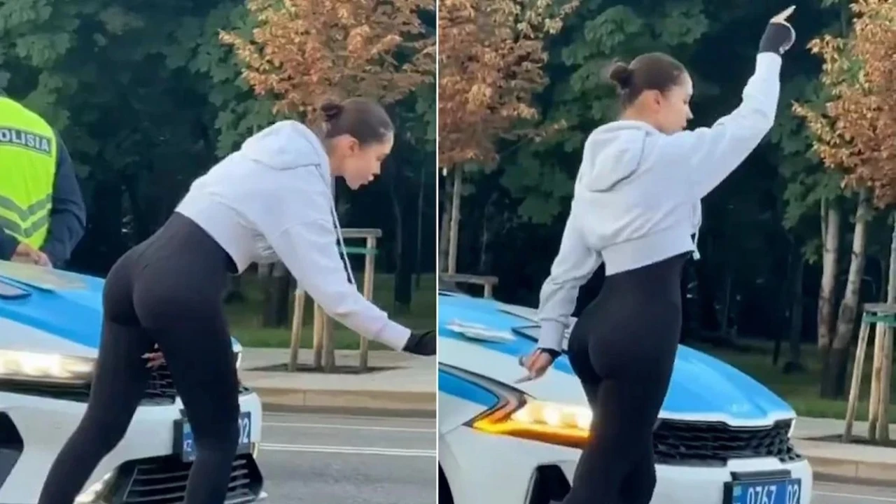 Trafik cezası aldı, kutlama yapar gibi dans etti