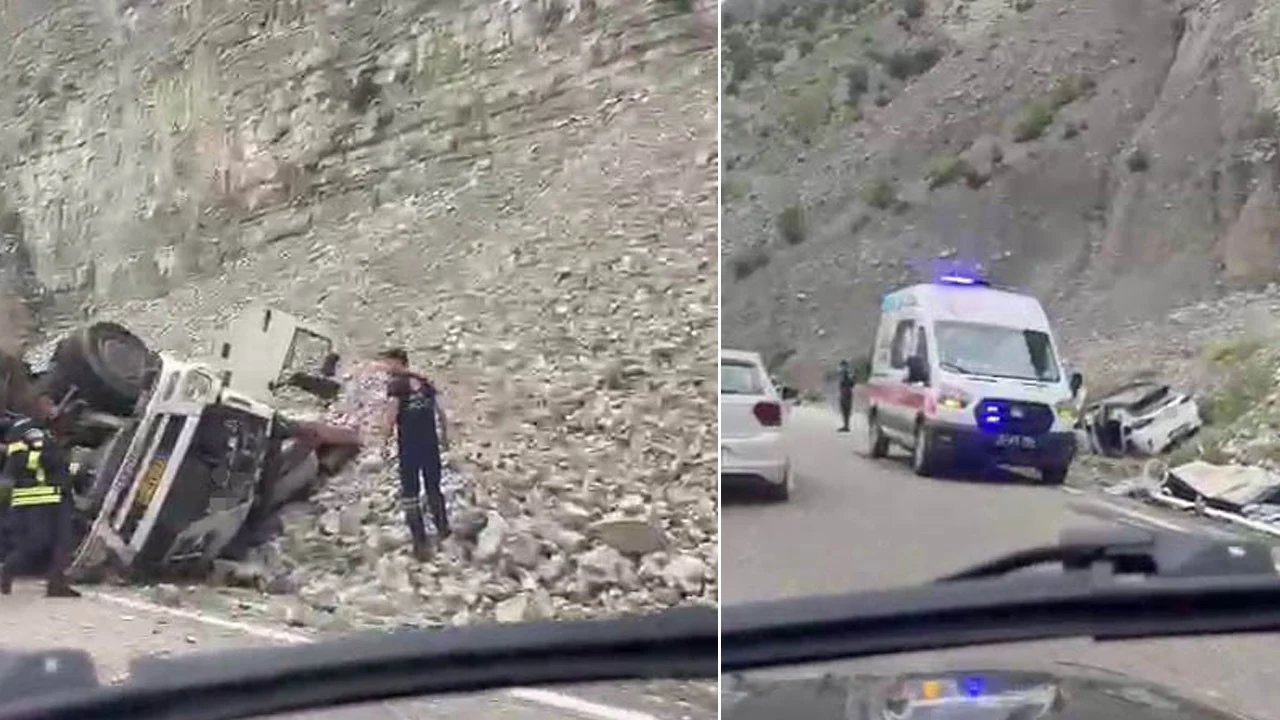 Otoyolda dehşet anları: Freni patlayan tırdan atlayan sürücü öldü, sürücüsüz tırdan kaçan otomobil ise şarampole uçtu