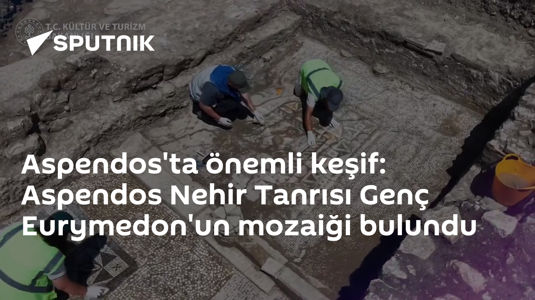 Aspendos'ta önemli keşif: Aspendos Nehir Tanrısı Genç Eurymedon'un mozaiği bulundu